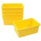 Kaplan Early Learning Company Yellow Colored Storage Bin - Set of 5